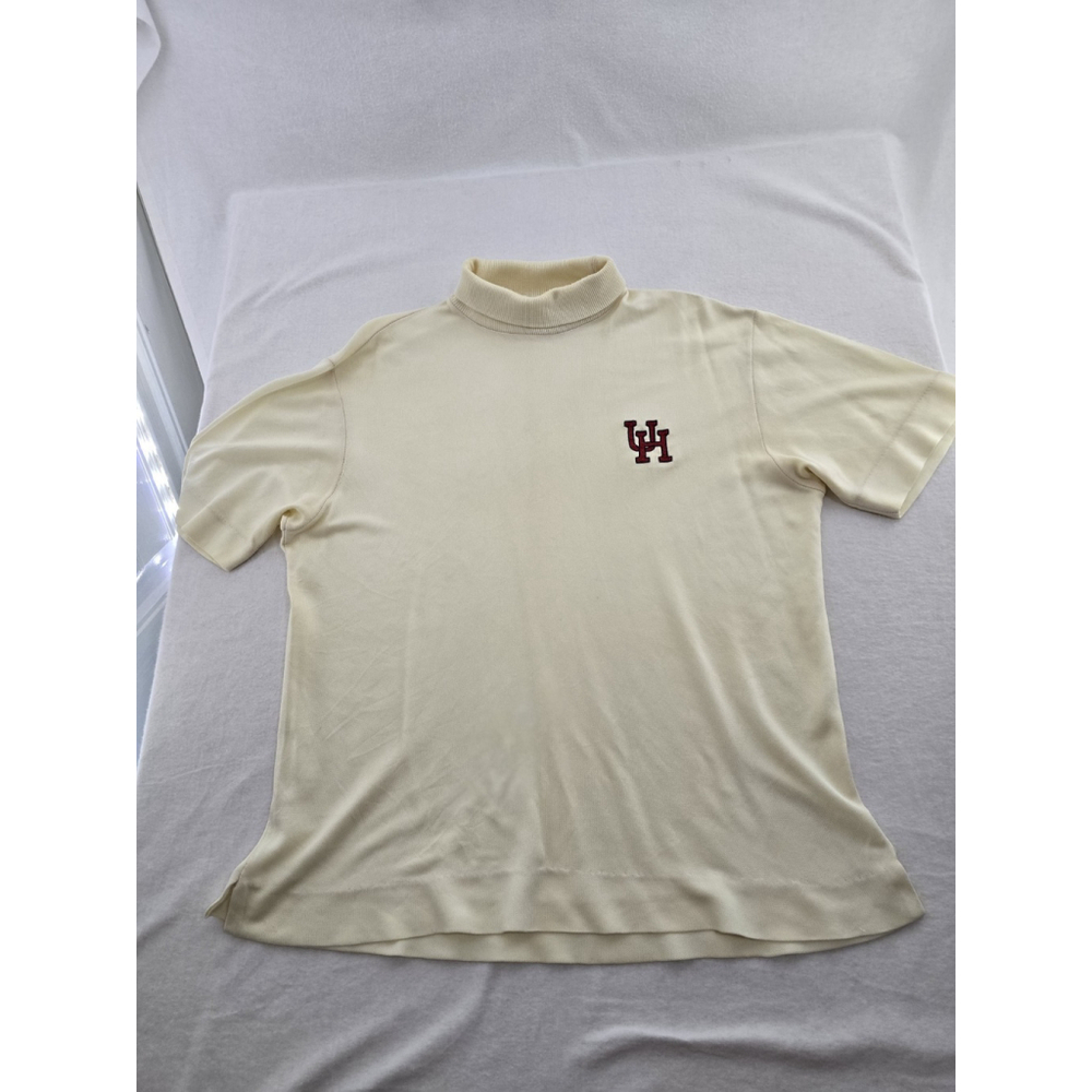 Vintage U OF H TURTLENECK Knit Coaches Sweater. HAROLDS OF houston. Size Large - Picture 2 of 15